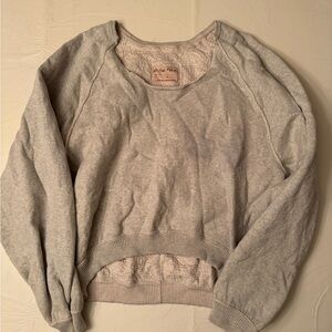Free People Gray Crewneck Sweatshirt